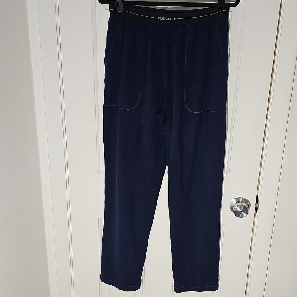 David Archy Men's Navy‎ Lounge Pants. 2 Pockets. 96% Cotton. 4% Spandex